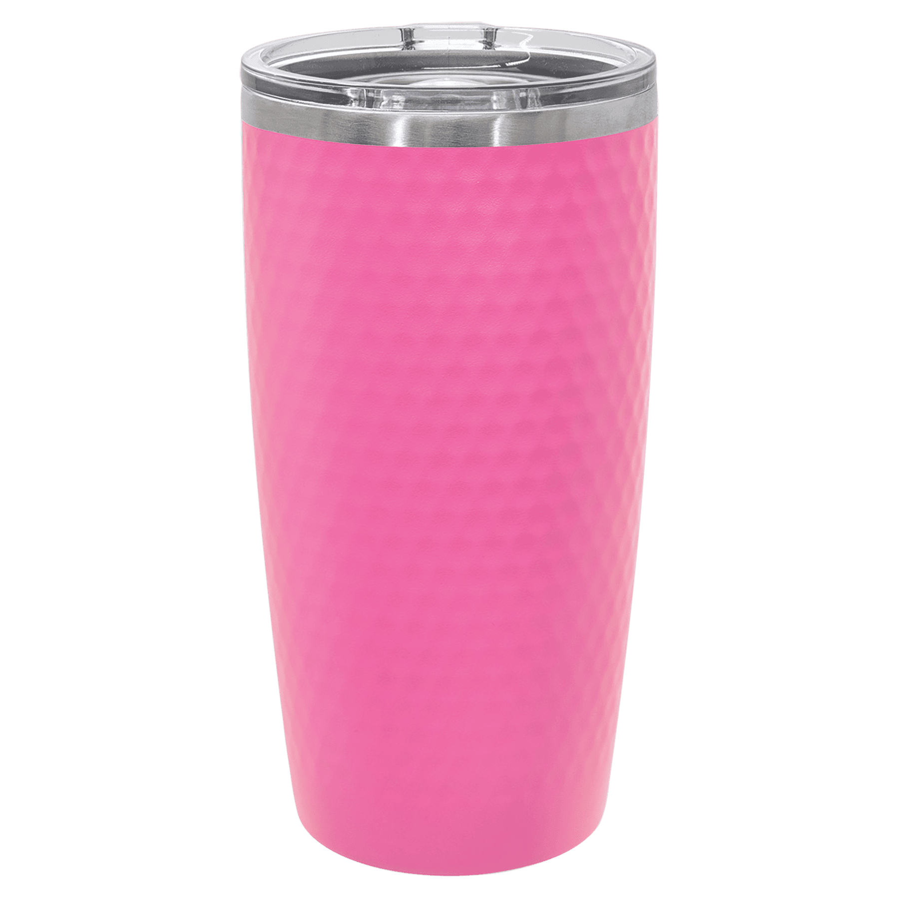 Golf Tumbler - White/Pink with Golf Ball Dimple Texture