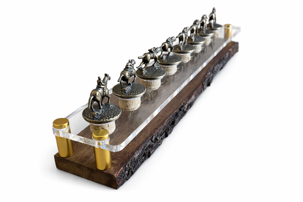 Custom Blanton's Bourbon Stopper Display Stand (Live Edge) FREE SHIPPING