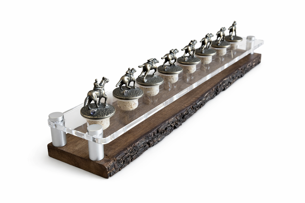 Custom Blanton's Bourbon Stopper Display Stand (Live Edge) FREE SHIPPING